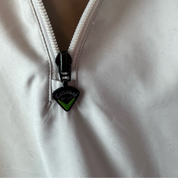 Callaway Half Zip Short Sleeve Men's Jacket Cream Color, size Large - Picture 4 of 8